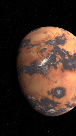mars against a starry background