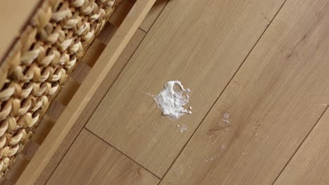 spill on wood floor
