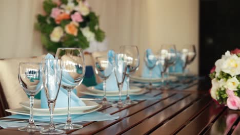 beautifully set table for an event