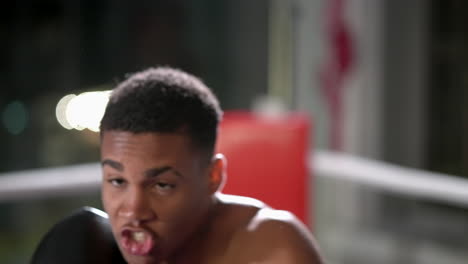 sesión de entrenamiento de boxeo