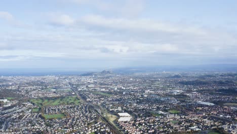 aerial view of edinburgh, scotland