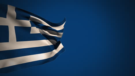 greece flag waving in the wind