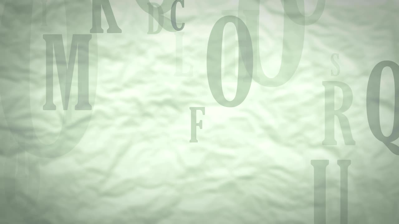 las letras voladoras del alfabeto inglés.