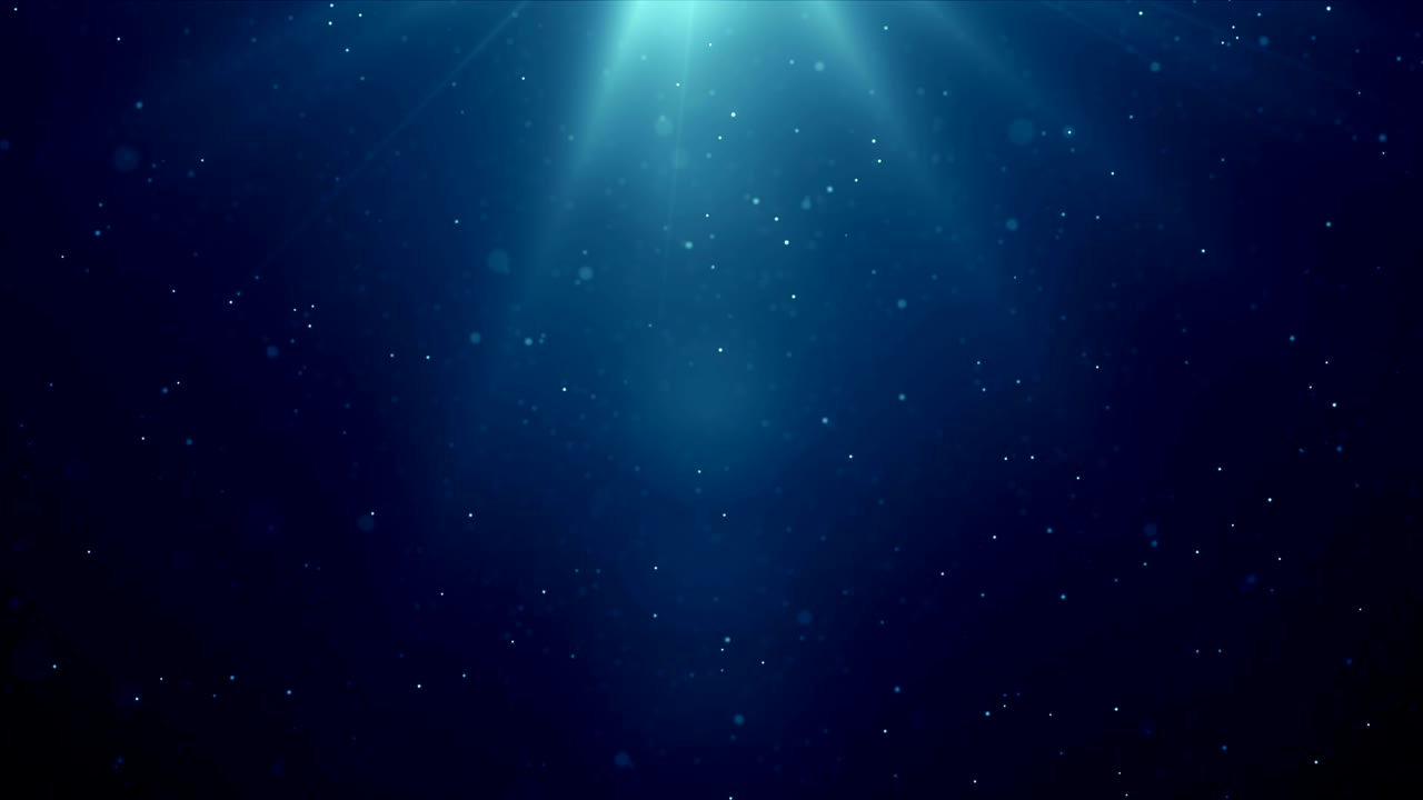 partículas de poeira azul abstrato luz bokeh títulos de movimento loop de fundo cinematográfico