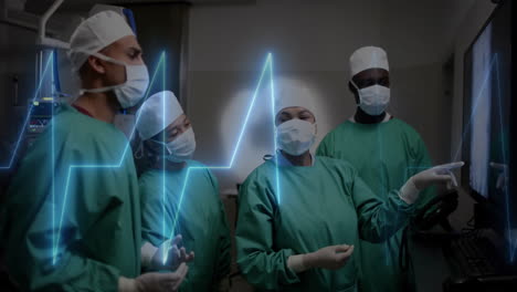 Animation-of-data-processing-over-diverse-surgeons-in-hospital