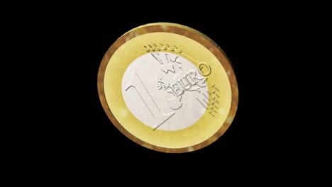 Animación-3D-Perfecta-De-Una-Moneda-De-Euro.