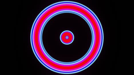 bright pulsating circles on a dark background