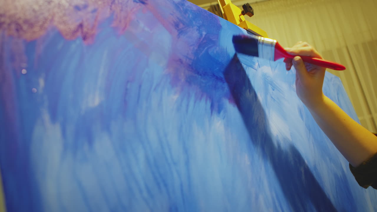 작업실에서 전문 화가