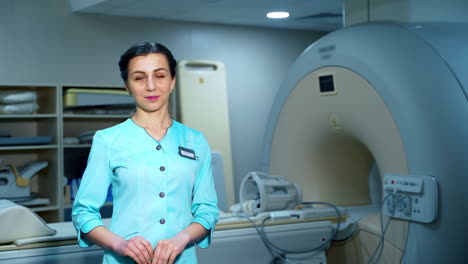 female medical professional in mri department