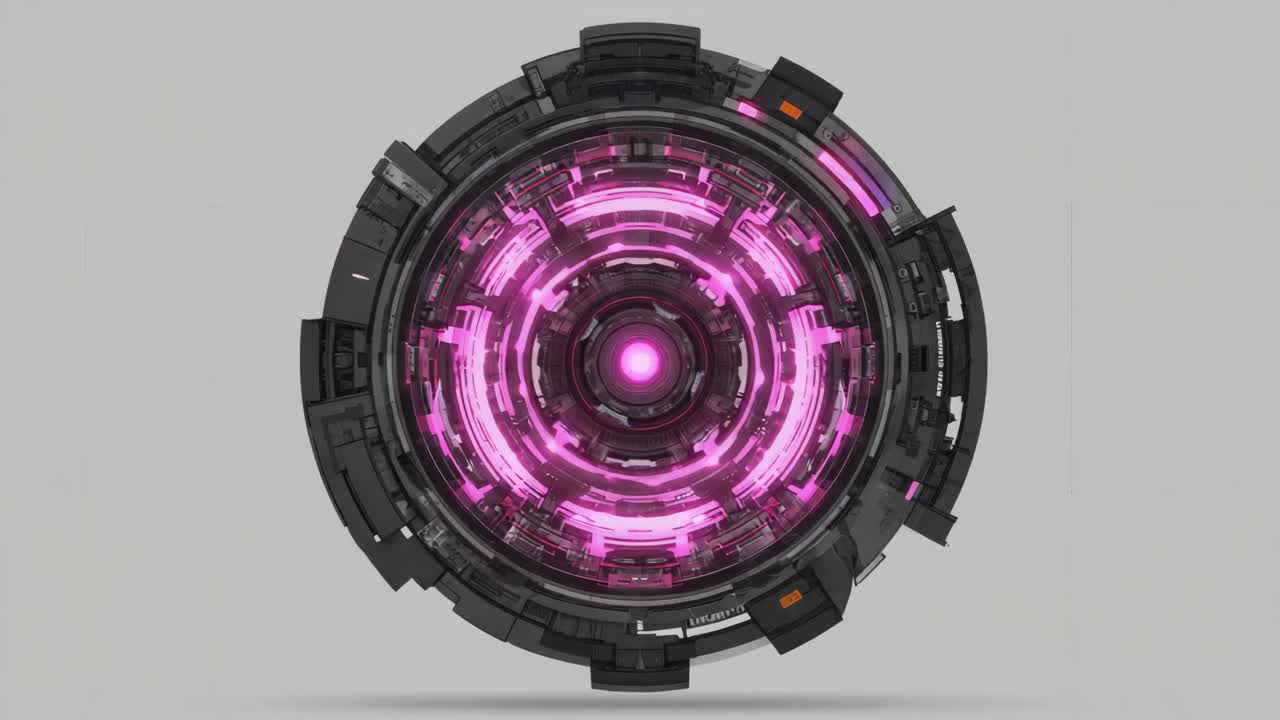 Abstract Futuristic Neon Energy Core