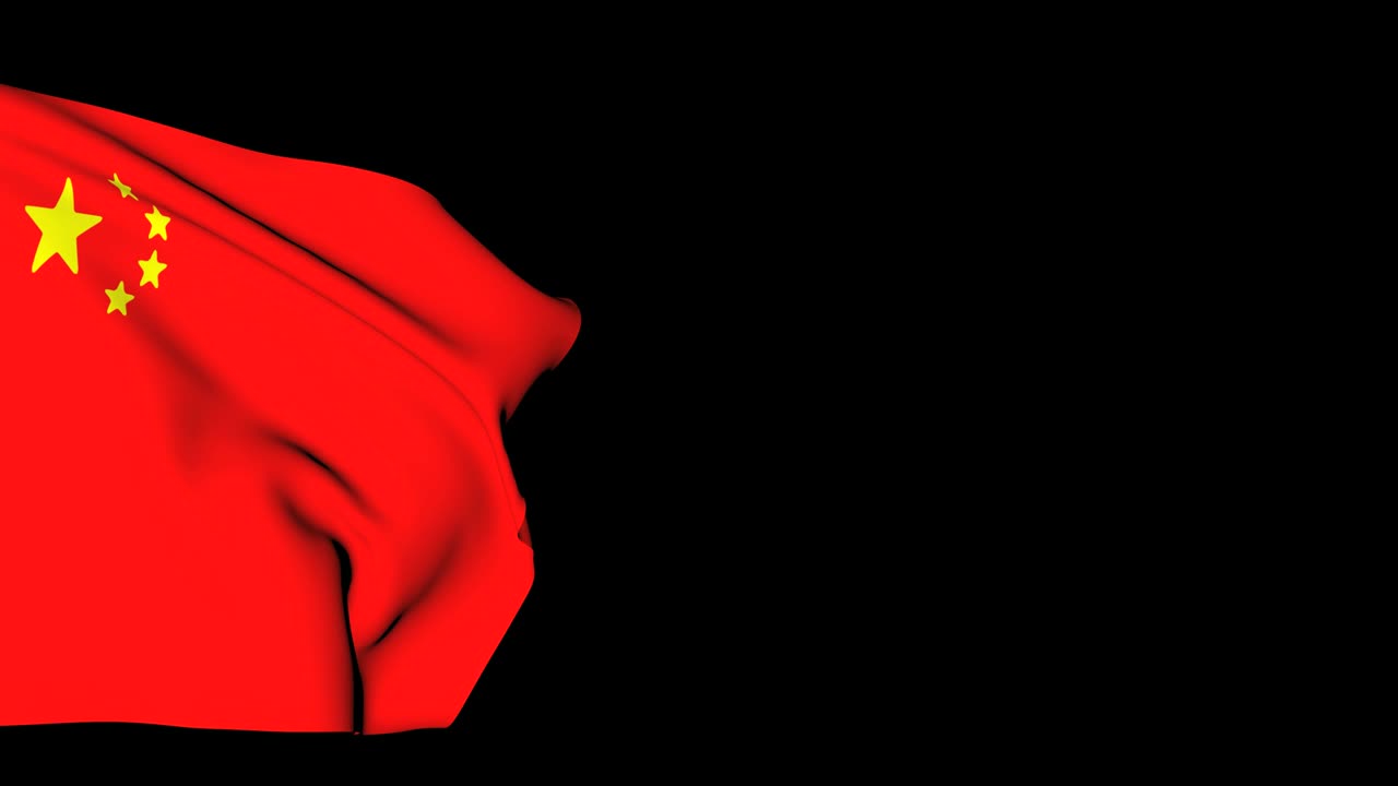la bandera de china agitando el brazo.