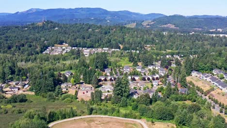 Tumwater, washington, showcasing a suburban area with greenery, aerial view