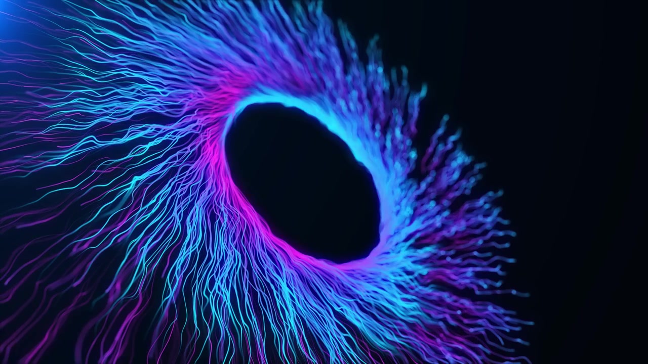 Blue and purple spiral , motion graphics ,moving camera