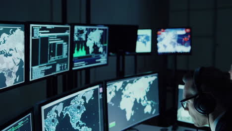 sala de monitoreo de seguridad global