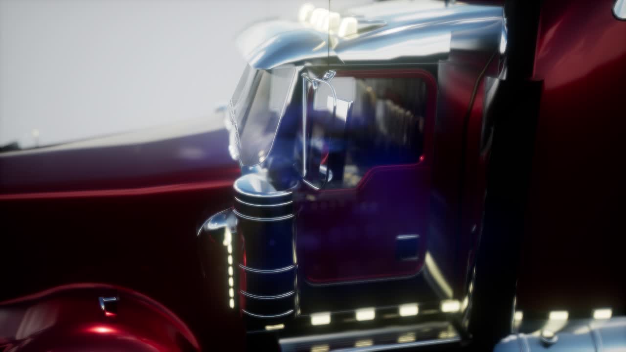 яркая американская грузовая дорожка в студии