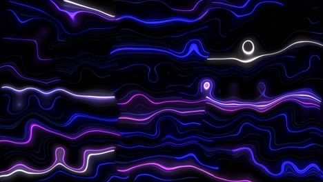 multicolored lines glowing with neon light move horizontally