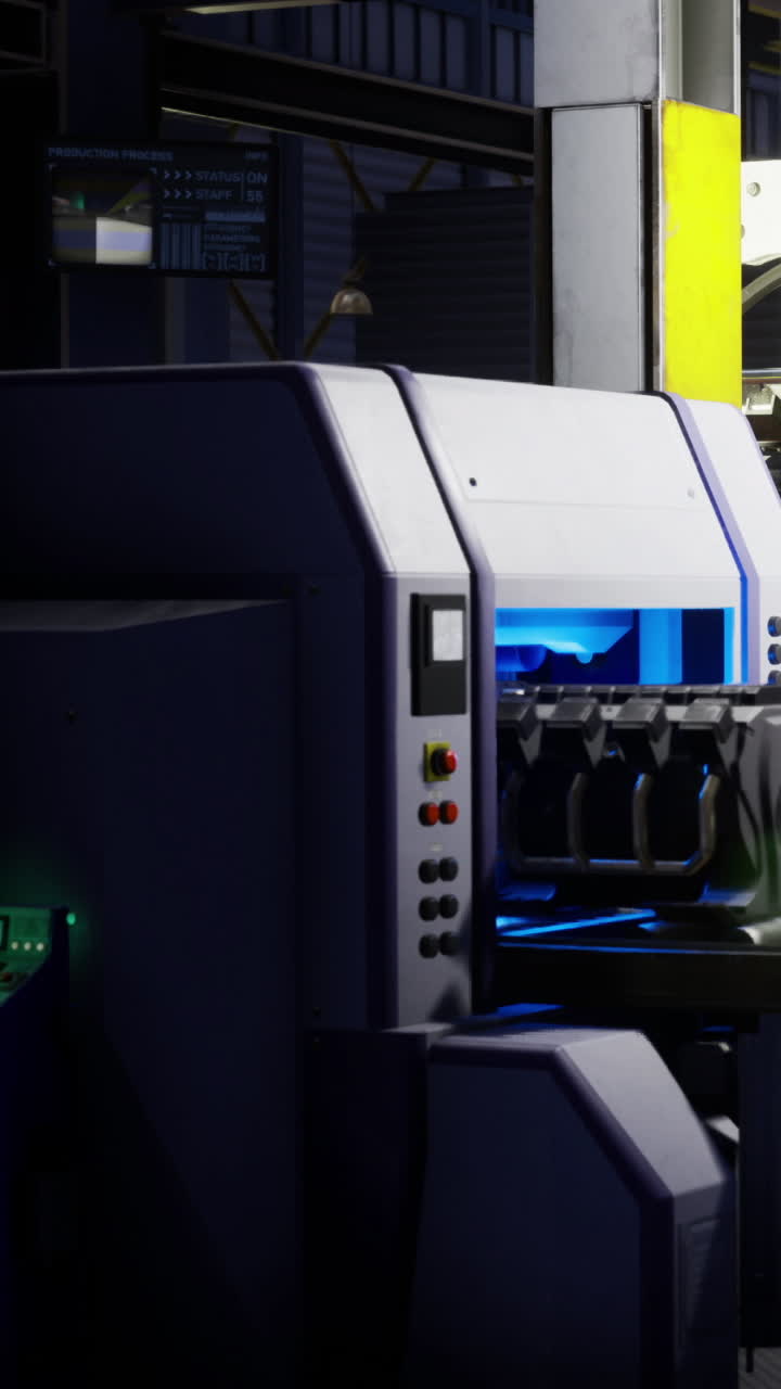 High tech security scanner illuminated in a busy airport environment
