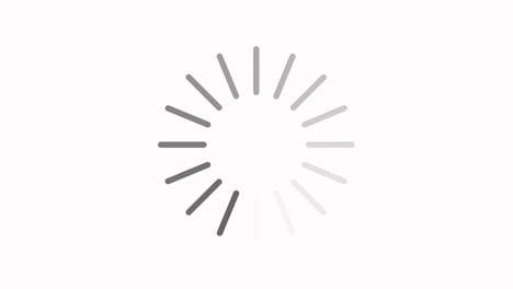 cargando el icono del círculo en la animación de fondo blanco. gráficos de movimiento. fondo transparente