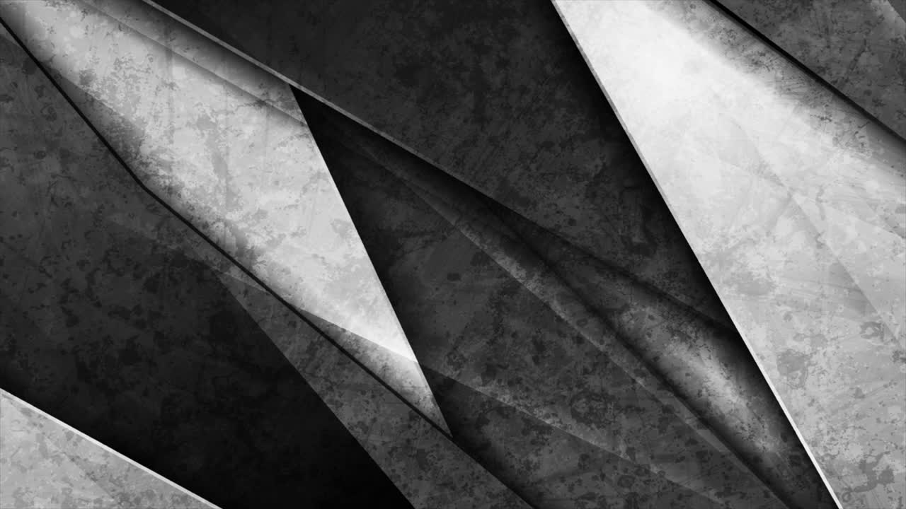 Black and white grunge abstract tech corporate video animation