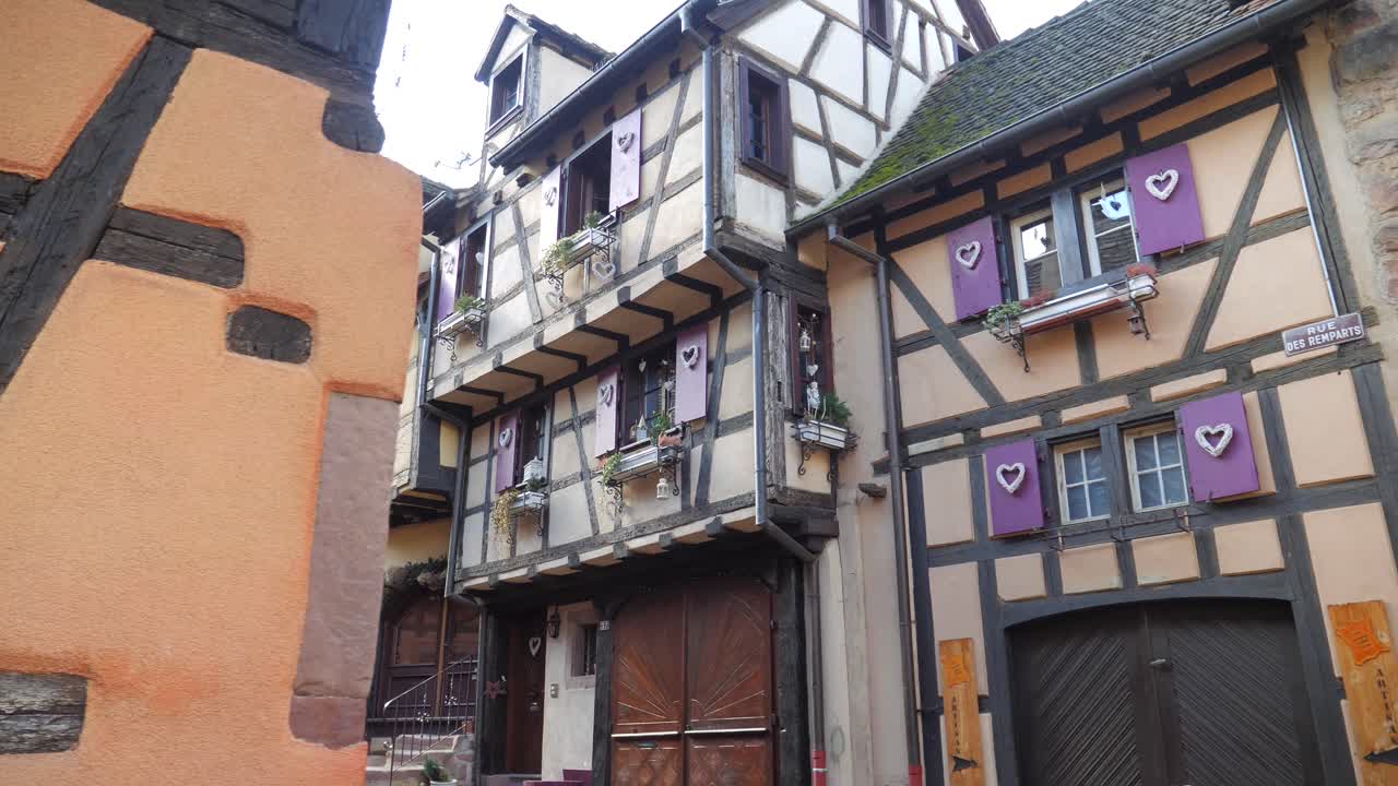 알사스의 아름다운 거리 4k