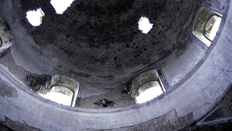 ruined church dome interior