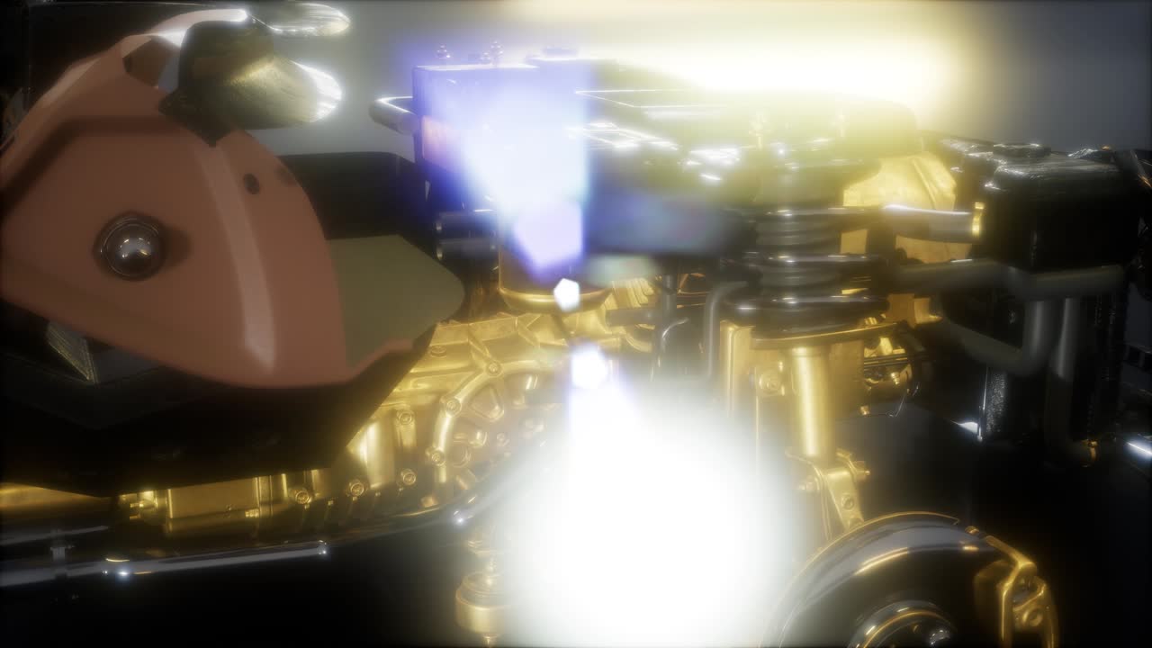 자세한 자동차 엔진 및 다른 부품