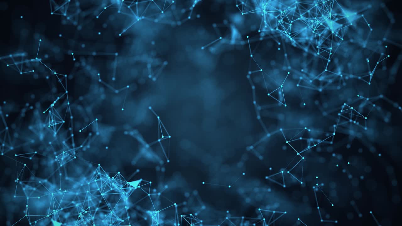 4k tecnología de red de bucle de fondo. nodos digitales y túnel de datos de ruta de conexión.