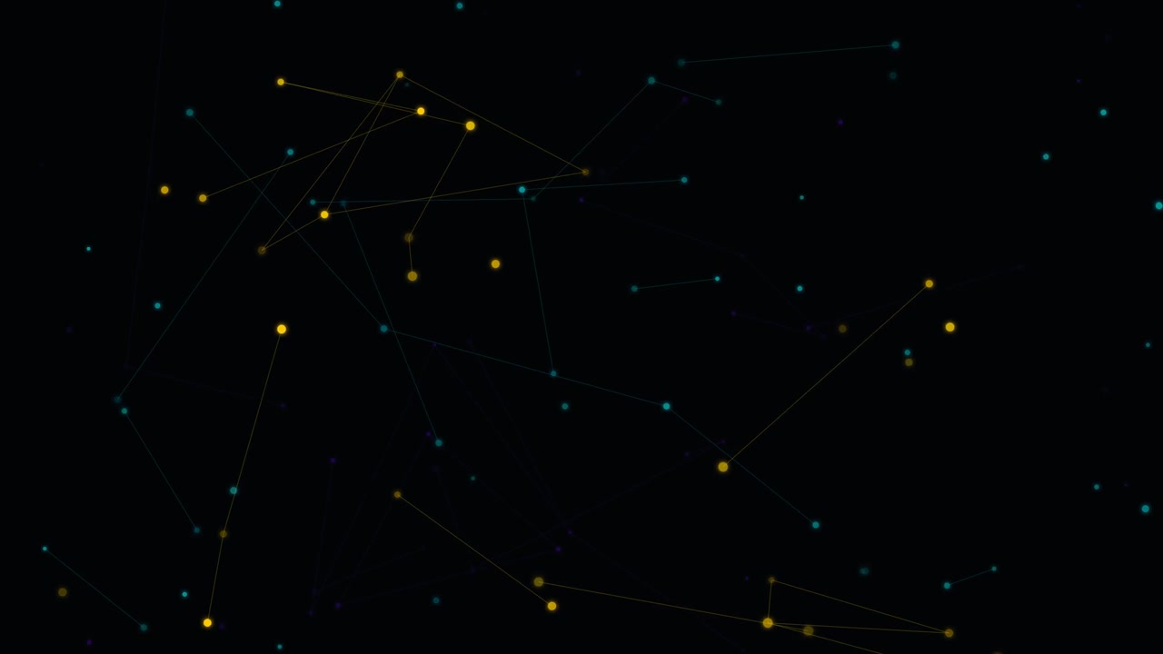 Abstract Digital Network Connection with Glowing Particles and Lines