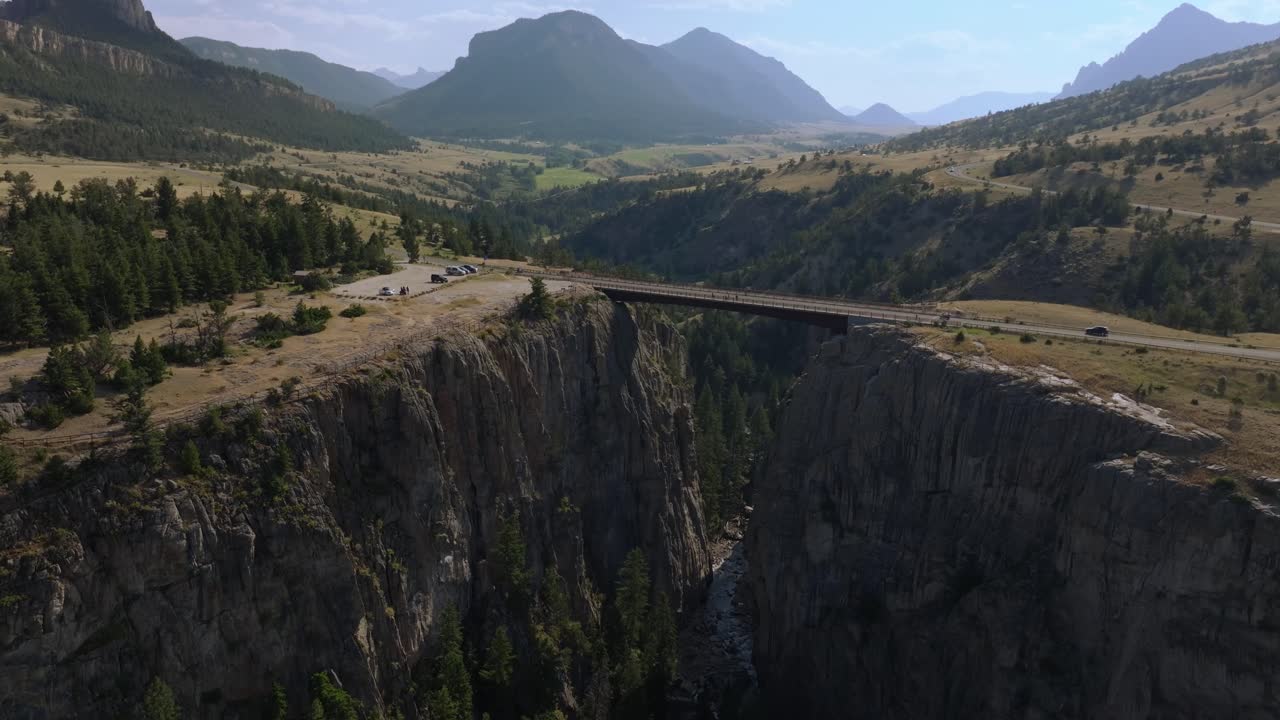 Scenic bridge view on Beartooth Highway, Montana's stunning landscapes