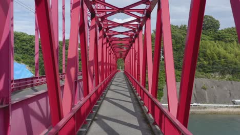 ponte de aço vermelha, ciclovia shimanami kaido, hiroshima japão