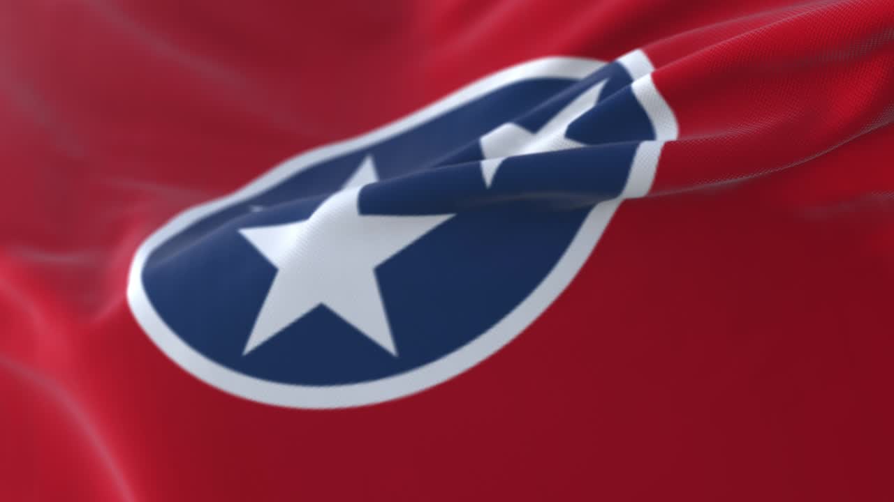 bandera del estado estadounidense de tennessee, región de los estados unidos.