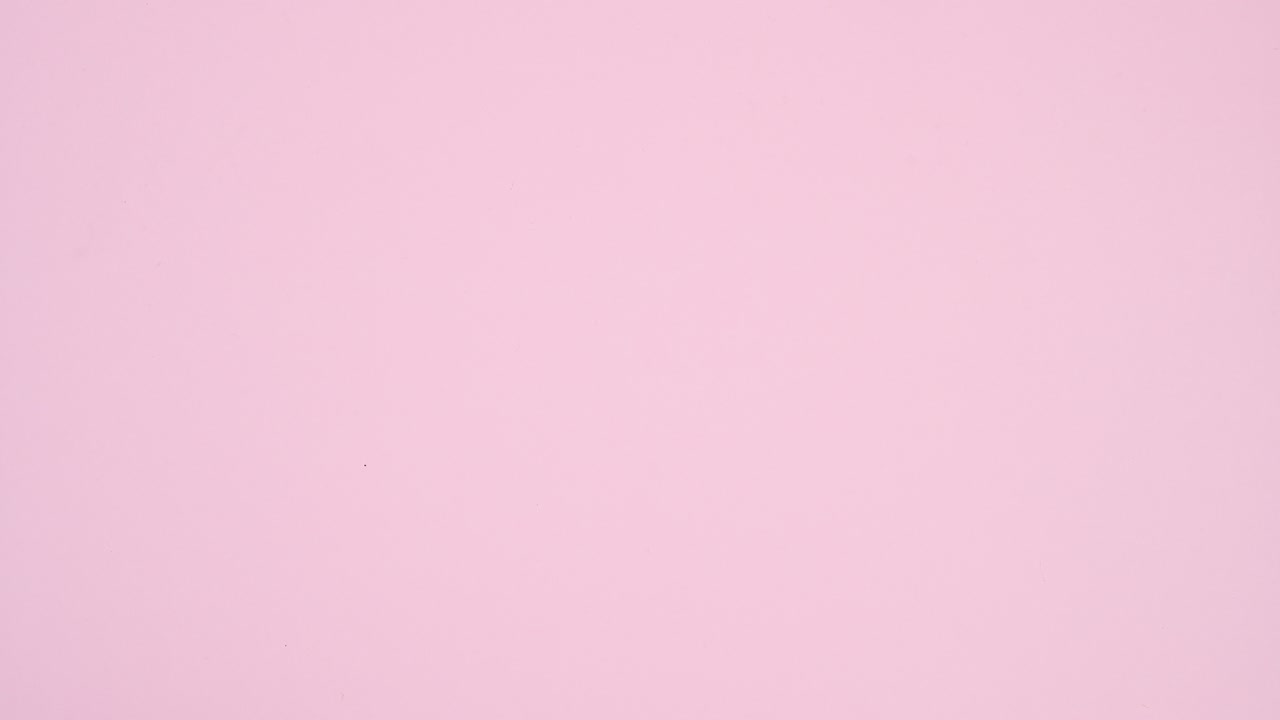 Manicure set and skeleton hands appear on pastel pink theme. Stop motion