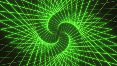 spiraling green lines create captivating vortex pattern