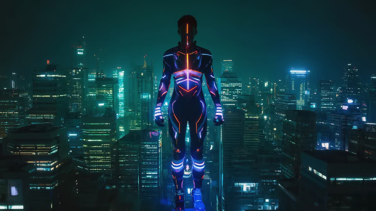 A Futuristic Cyberpunk Cityscape