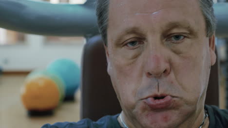 man exercising in the gym