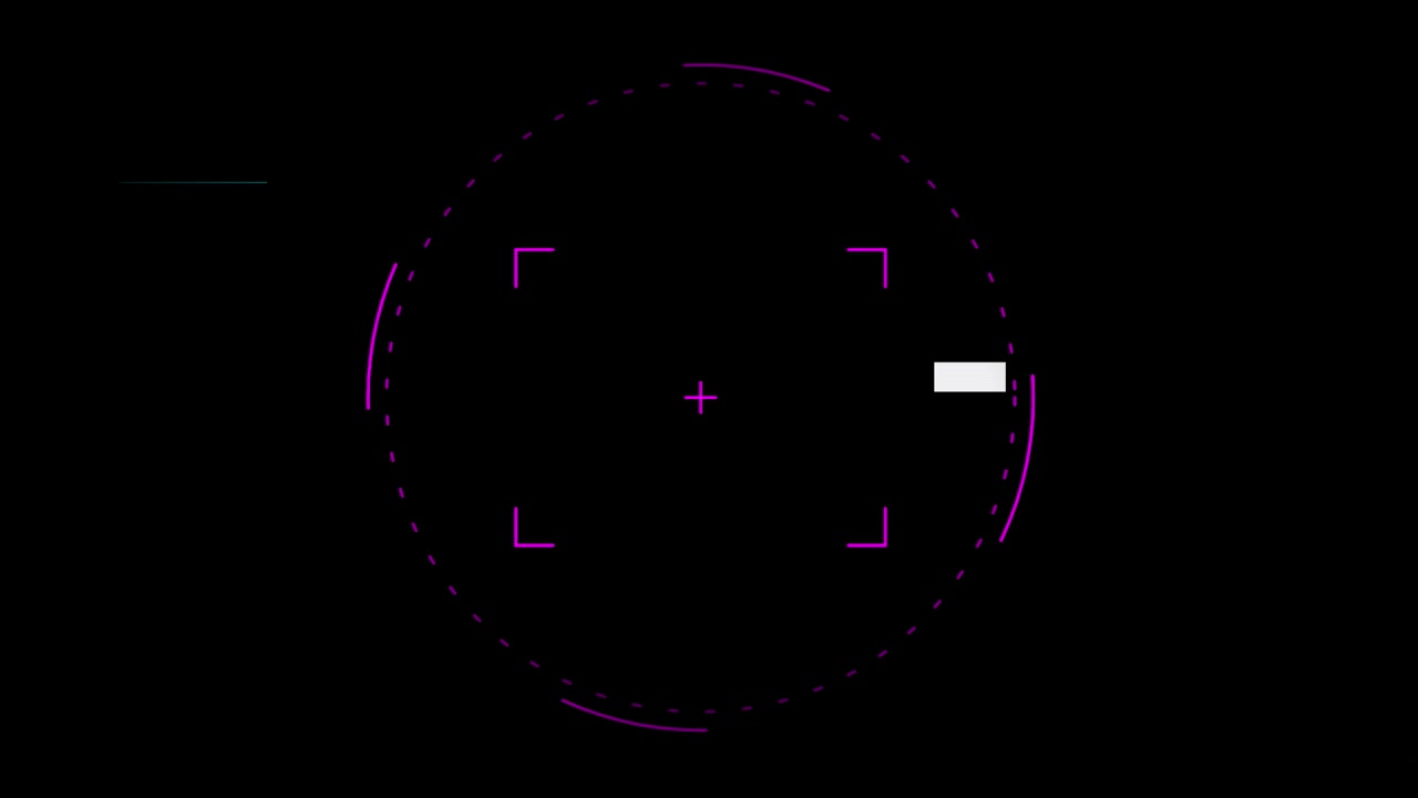 Digital HUD Target Reticle with Glitch Effects