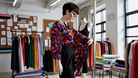 diseñador de moda trabajando en un estudio