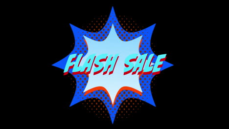 words flash sale appearing in front of explosion blue effect