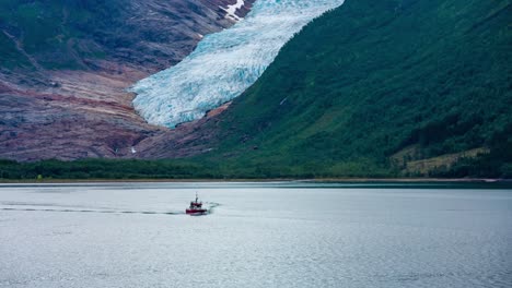 svartisen glacier in norway