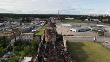 video de dron 4k de fábrica abandonada en south bend indiana