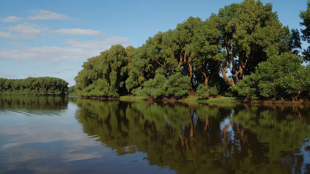 River with Mangrove Forest