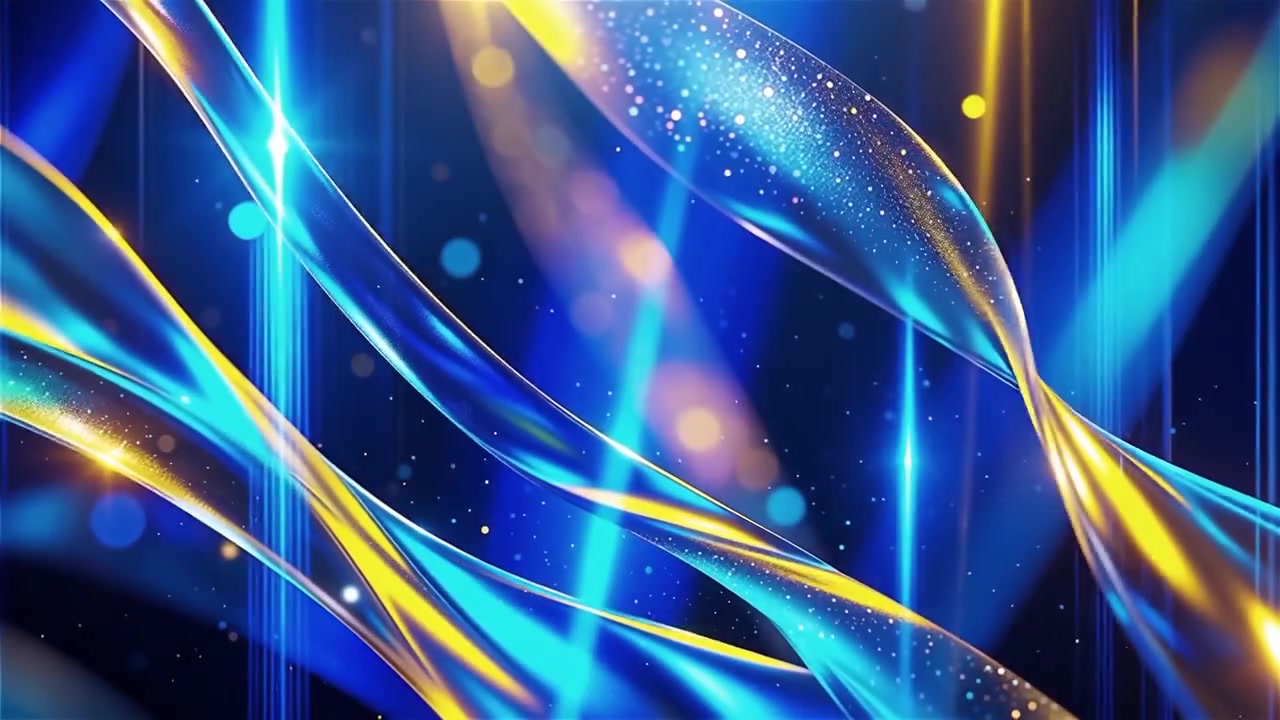 抽象的な光の波が流れる背景