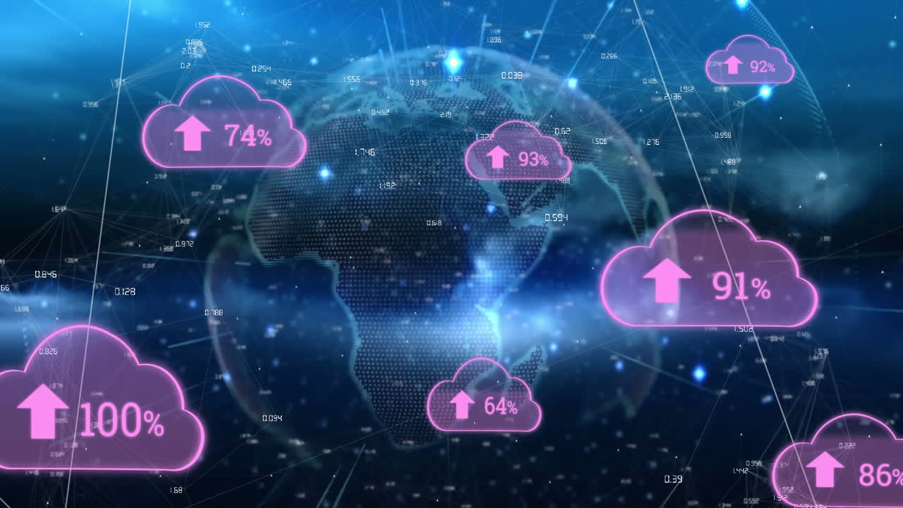 진행 구름과 글로브를 업로드합니다.