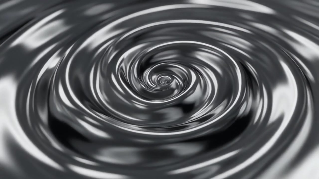 Superficie Astratta di Metallo Liquido Vorticoso in Movimento
