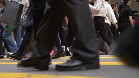 crowded zebra crossing