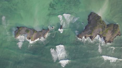 Bird's-eye-drone-view-over-the-Seven-Islands-of-Watamu,-Kenya