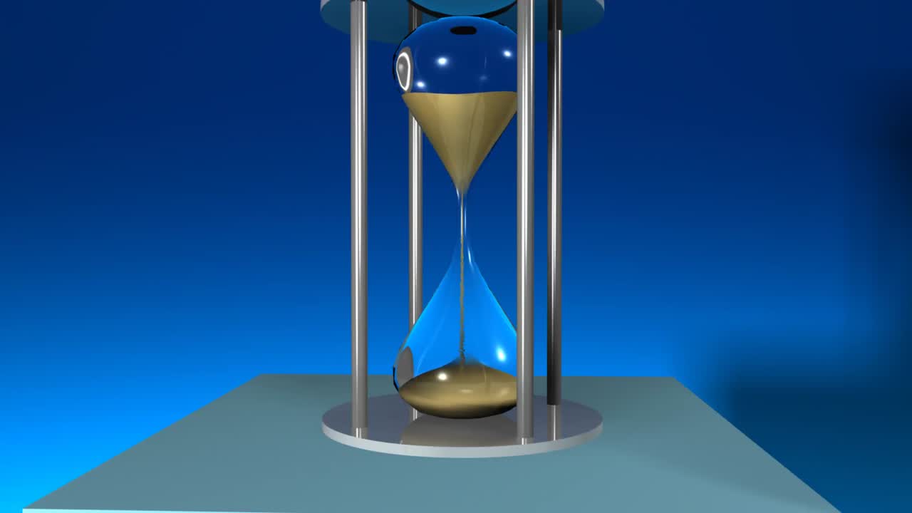 Clessidra che mostra il tempo che passa