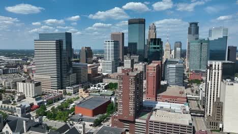 downtown minneapolis, minnesota on beautiful summer day