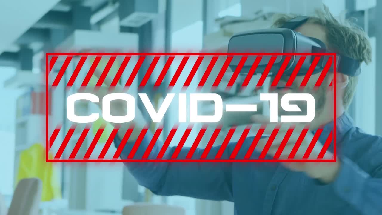 Animation of good vibes text over buildings background