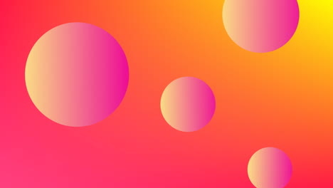 bolas naranjas en fondo naranja y rosa